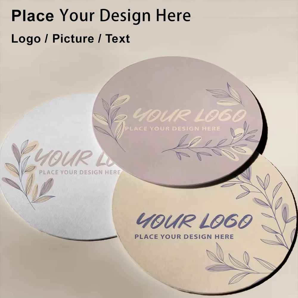 Custom Paper Coaster Personalized Logo Full Color Double Sided Printing Coffee Milk Tea Hot Drink Table Cup Mat